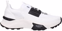 White Fabric Athletic Sneakers 1