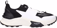 Black Fabric Athletic Sneakers 1