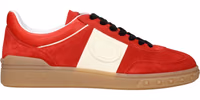 Red Leather Low Top Sneakers 1