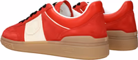 Red Leather Low Top Sneakers 4