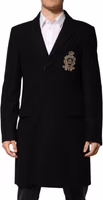 Black Heraldic Patch Single Breasted Jacket 1