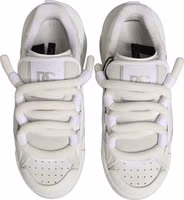 White Calfskin Leather Low Top Sneakers Shoes 3