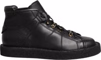 Black Leather Lace Up Men Ankle Boots Shoes 1