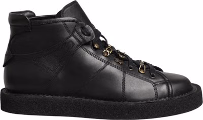 Black Leather Lace Up Men Ankle Boots Shoes
