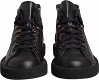 Black Leather Lace Up Men Ankle Boots Shoes 3