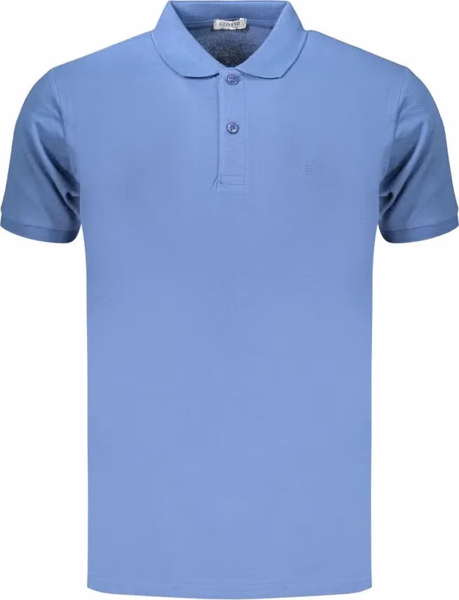 Blue Cotton Men's Polo Shirt