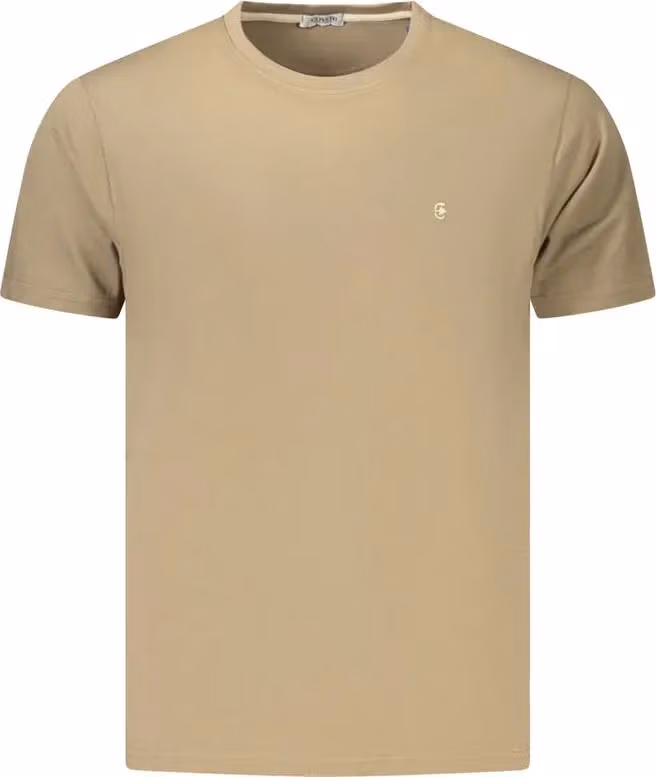 Brown Cotton Men's T-Shirt