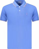 Blue Cotton Men's Polo Shirt 1