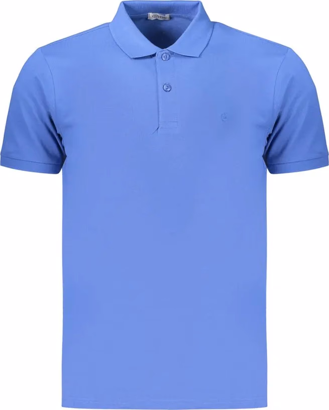 Blue Cotton Men's Polo Shirt