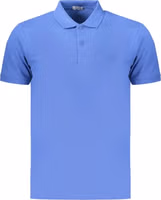 Blue Cotton Men's Polo Shirt 1