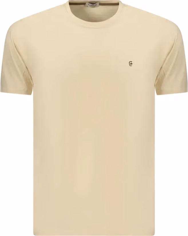 Beige Cotton Men's T-Shirt