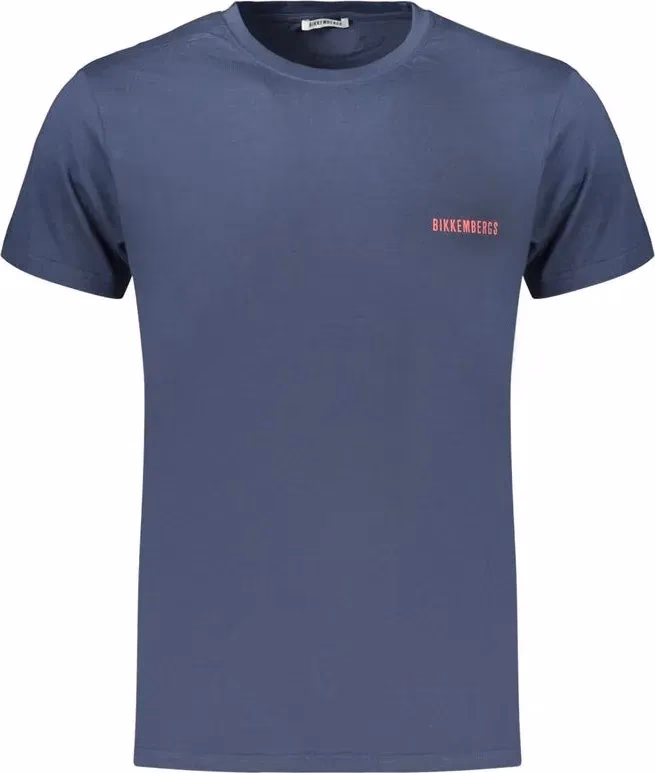 Blue Cotton Men's T-Shirt