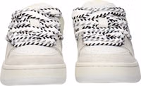 White Leather Low Top Sneakers 3