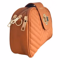 Brown PU Women Crossbody Bag 2