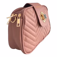 Pink PU Women Crossbody Bag 2