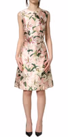 Light Pink LilyPrint Sleeveless Sheath Dress 2