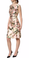 Light Pink LilyPrint Sleeveless Sheath Dress 3