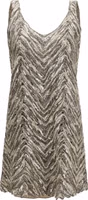 Beige Paper Cocktail Dress 1