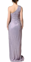 Purple Crystal OneShoulder EveningGown Dress 1