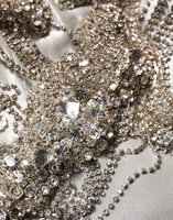 Silver Crystal Embellished EveningGown Dress 1