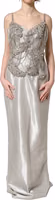 Silver Crystal Embellished EveningGown Dress 2