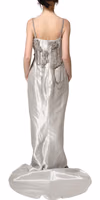 Silver Crystal Embellished EveningGown Dress 5