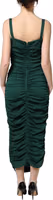 Green Ruched Sweetheart Bodycon Midi Dress 1