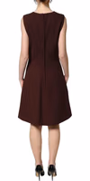 Maroon Lace Sleeveless Knee Length Dress 5