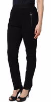 Black Viscose Mid Waist Skinny Trouser Pants 3