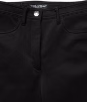 Black Nylon Stretch Skinny High Waist Pants 4
