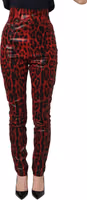 Red Leopard Skinny High Waist Denim Jeans 3