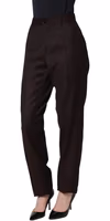 Brown Straight Leg Dress Silk Trousers Pants 3