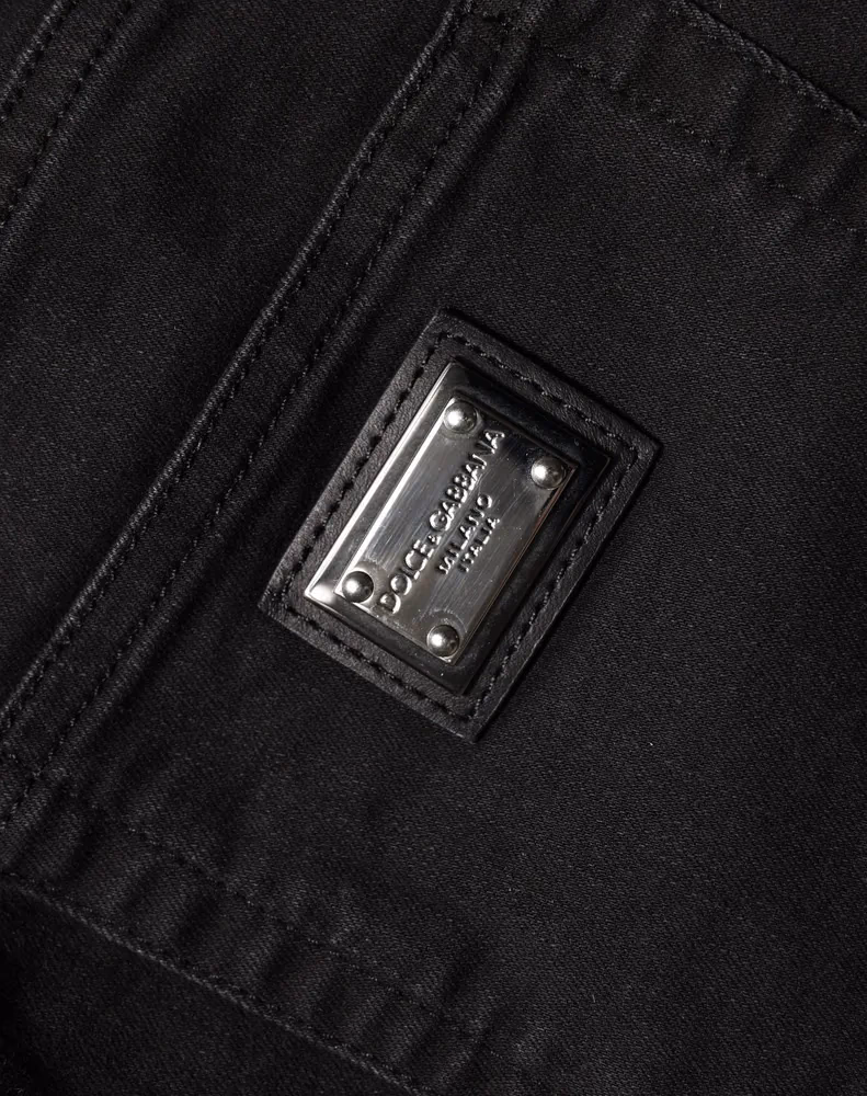 Black Skinny Cotton High Waist Denim Jeans