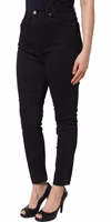 Black Skinny Cotton High Waist Denim Jeans 3