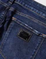 Blue Distressed Skinny Cotton Denim Jeans 1