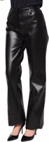 Black PU Leather High Waisted Trouser Pants 3