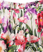 Multicolor Floral Print Tapered Trouser Pants 1