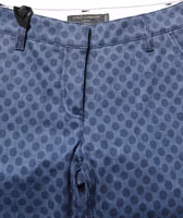 Blue Polka Dotted Slim Fit Capri Denim Jeans 1