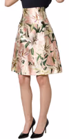 Pink Lilium High Waist Knee Length Skirt 3