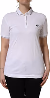 White Crown Cotton Short Sleeves Polo Top 2