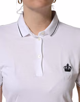 White Crown Cotton Short Sleeves Polo Top 5