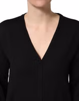 Black Wool Knit Button Cardigan Sweater 5
