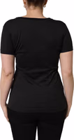 Black Tropical Print Cotton Round Neck T-Shirt 4