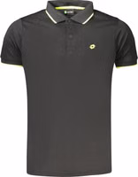 Black Polyester Men's Polo Shirt 1