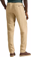 Beige Linen Casual Pants 2