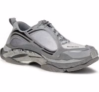 Gray Polyethylene Athletic Sneakers 2