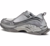 Gray Polyethylene Athletic Sneakers 3