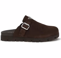 Brown Calf Leather Bos Taurus Mules 1