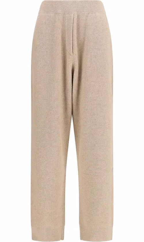 Beige Cashmere Casual Pants