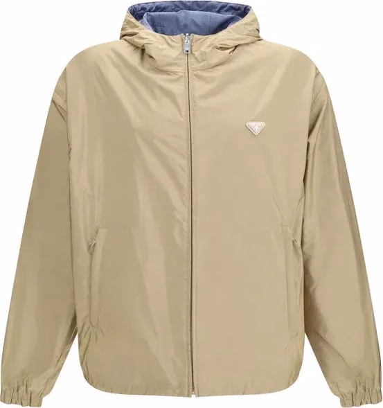 Beige Recycled Polyamide Shell Jacket